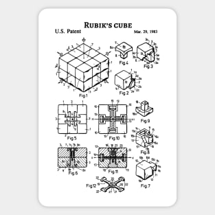 Rubiks cube patent vintage rubix cube Sticker